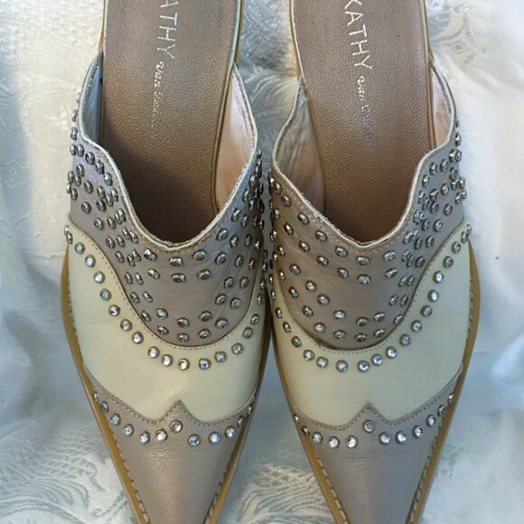 Kathy Van Zeeland Mules/Boots Studded Western Size 9 - Picture 2 of 6